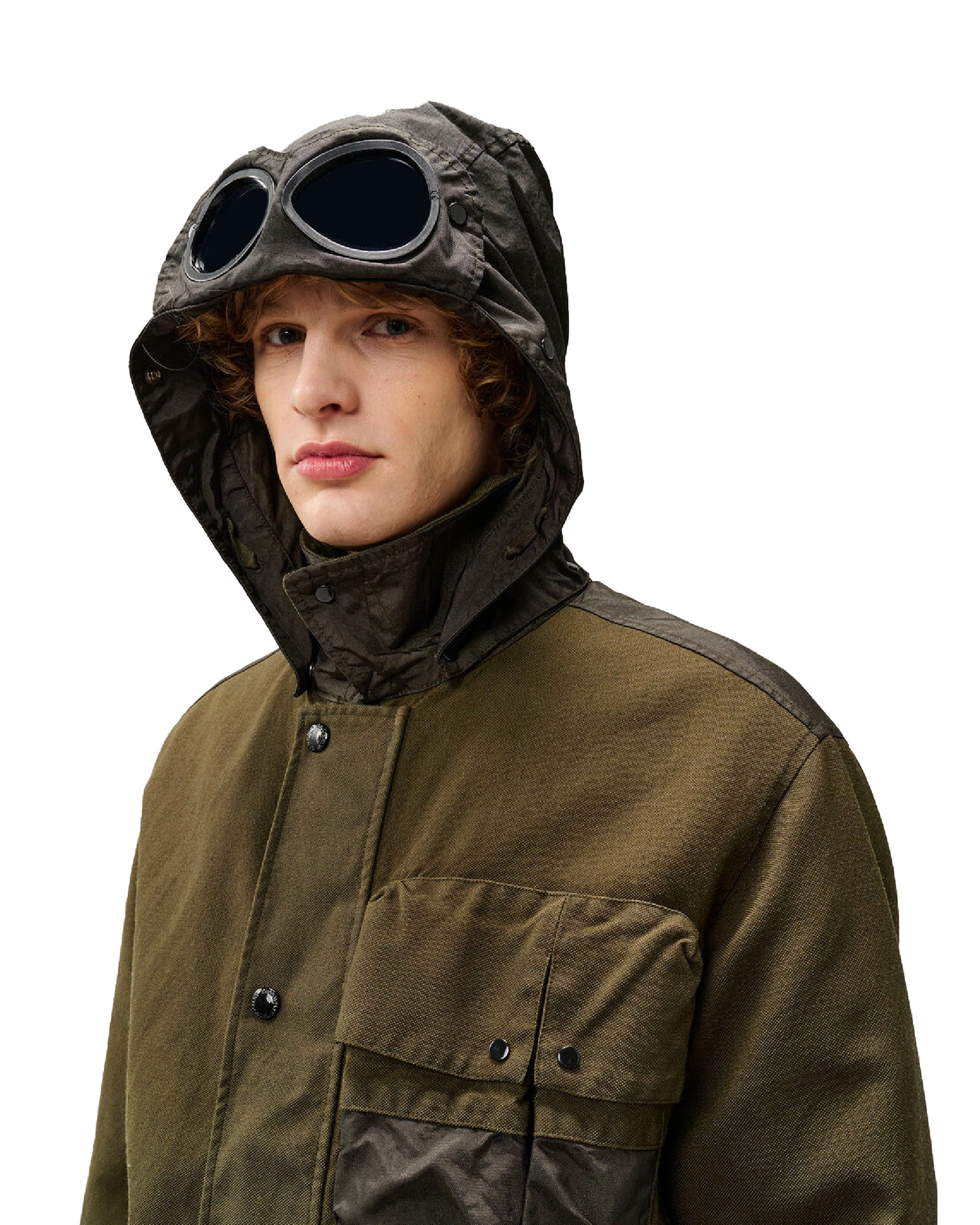 CP Company Wool-HT Mixed Mille Jacket Ivy Green