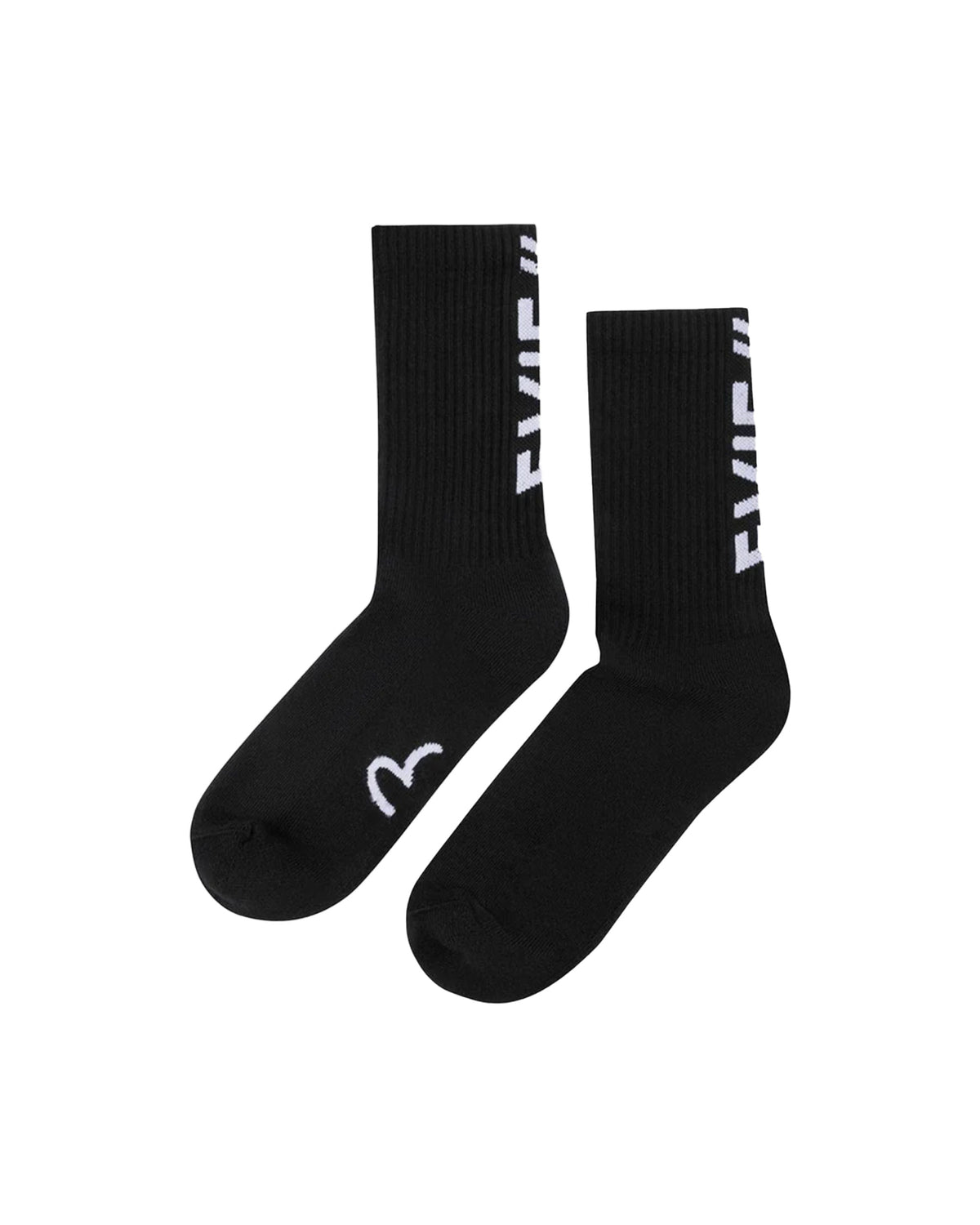 Socks Evisu Jacquard Long Socks Black