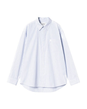 Women's Carhartt Wip Shirt Keene Stripe White
