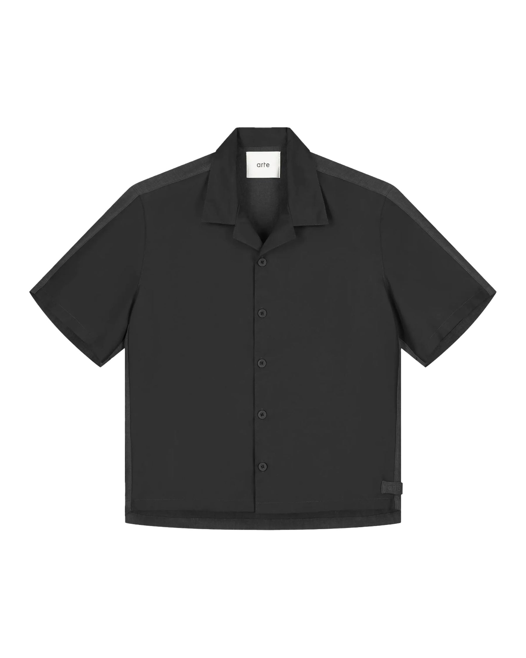 Men's Nylon Linnen Shirt Black