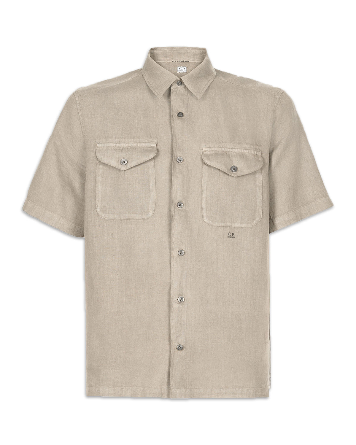 CP Company Lino Pockets Shirt Cobblestone