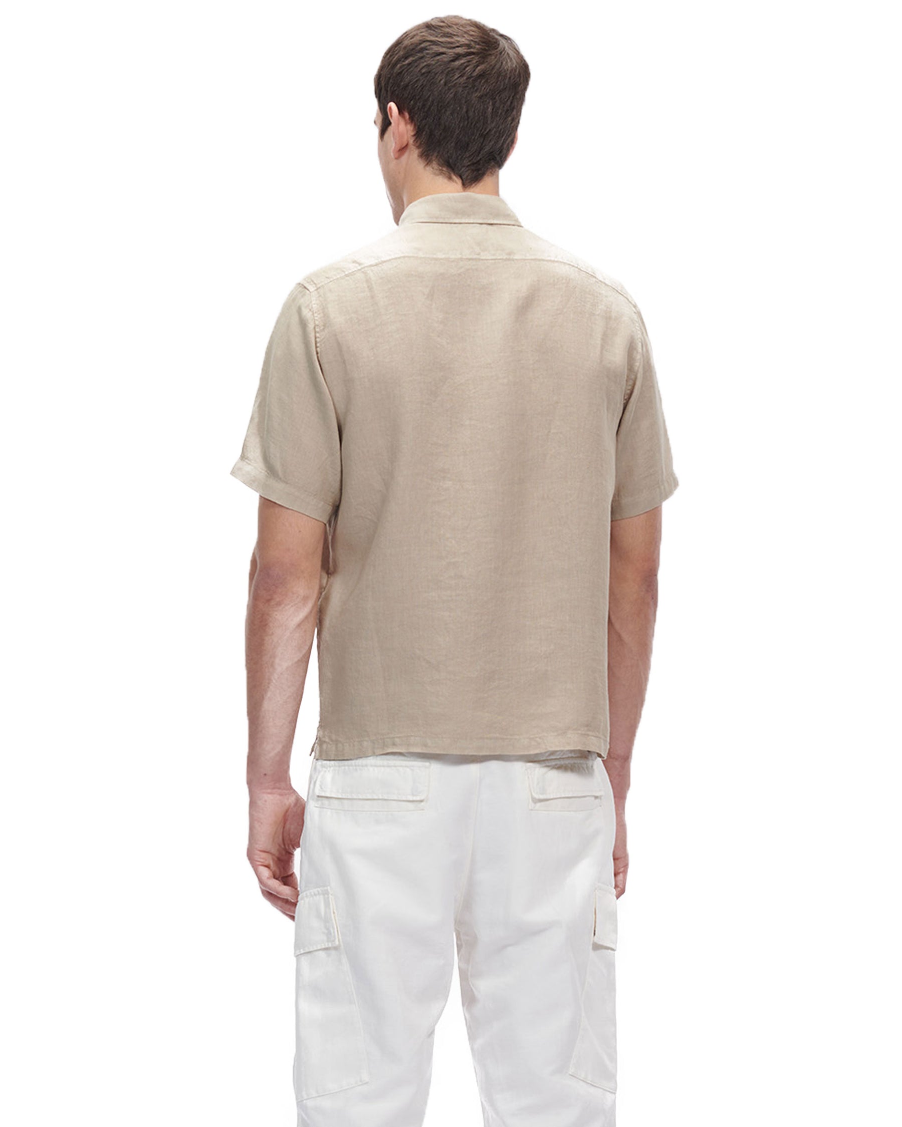 Camicia Uomo CP Company Lino Pockets Shirt Cobblestone