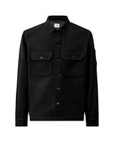 CP Company Overshirt Men's Shirt In Felted Wool Black