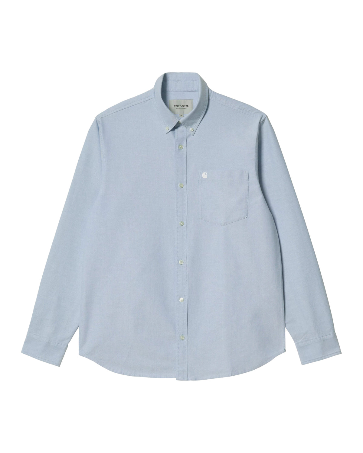 Camicia Uomo Carhartt Wip C-Logo Bleach Celeste