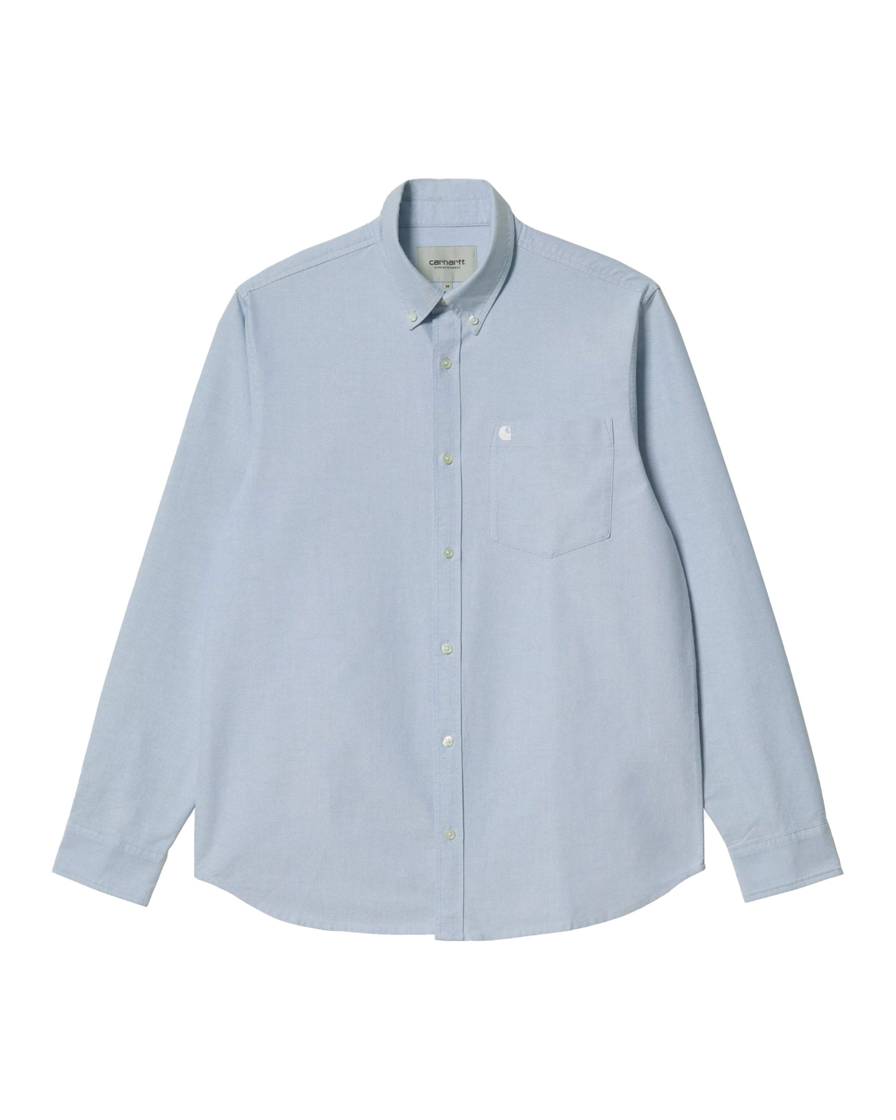 Camicia Uomo Carhartt Wip C-Logo Bleach Celeste