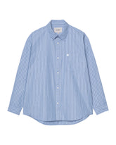 Carhartt Wip Keene Shirt Keene Stripe Curacao Men's Shirt Clear Blue
