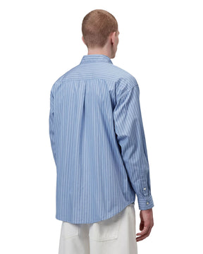 Carhartt Wip Keene Shirt Keene Stripe Curacao Men's Shirt Clear Blue