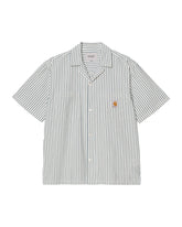 Camicia Uomo Carhartt Wip Leavel Stripe Blu River