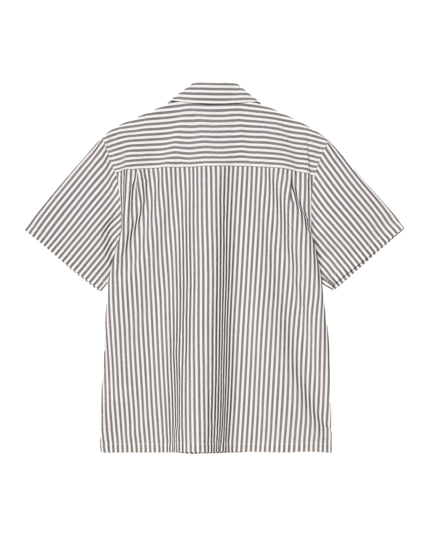 Camicia Uomo Carhartt Wip Leavel Stripe Nero Bianco