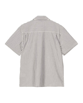 Camicia Uomo Carhartt Wip Leavel Stripe Nero Bianco