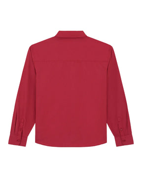 Camicia Uomo Supima Work Shirt Ls Garnet Rosso
