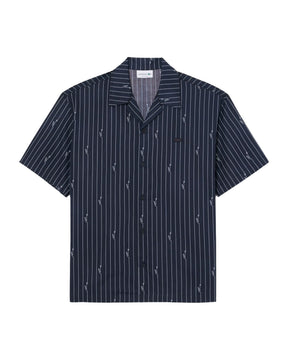 Camicia Uomo Lacoste Twill Righe Nero