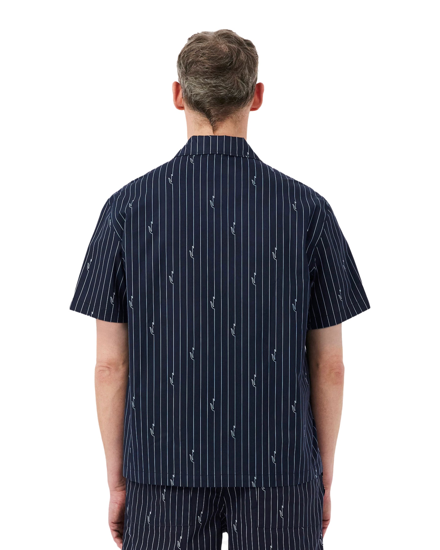 Camicia Uomo Lacoste Twill Righe Nero
