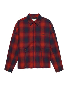 Camicia Uomo New Amsterdam Surfassociation Flanel Overshirt Blue-Red Check