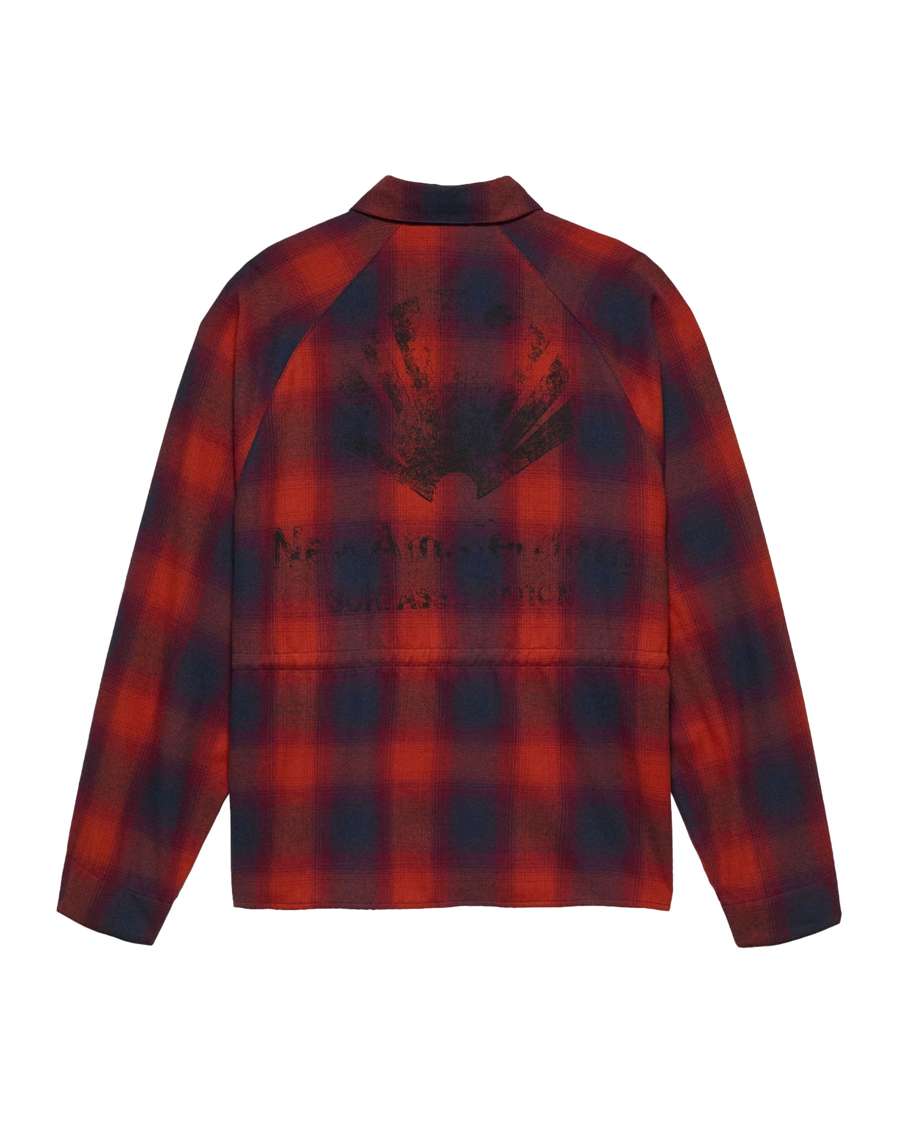 Camicia Uomo New Amsterdam Surfassociation Flanel Overshirt Blue-Red Check