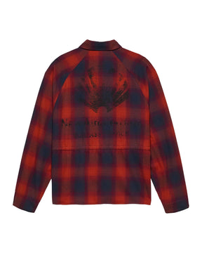 Camicia Uomo New Amsterdam Surfassociation Flanel Overshirt Blue-Red Check
