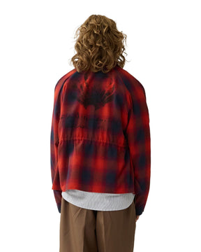 Camicia Uomo New Amsterdam Surfassociation Flanel Overshirt Blue-Red Check