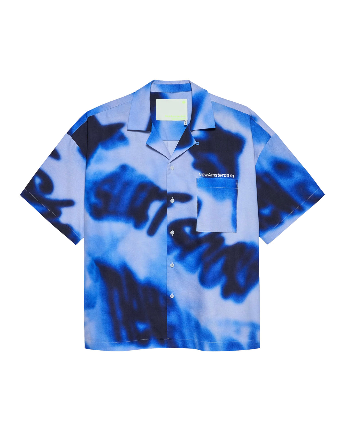 Camicia Uomo New Amsterdam Surfassociation Wijk Shirt Aop Azzurra