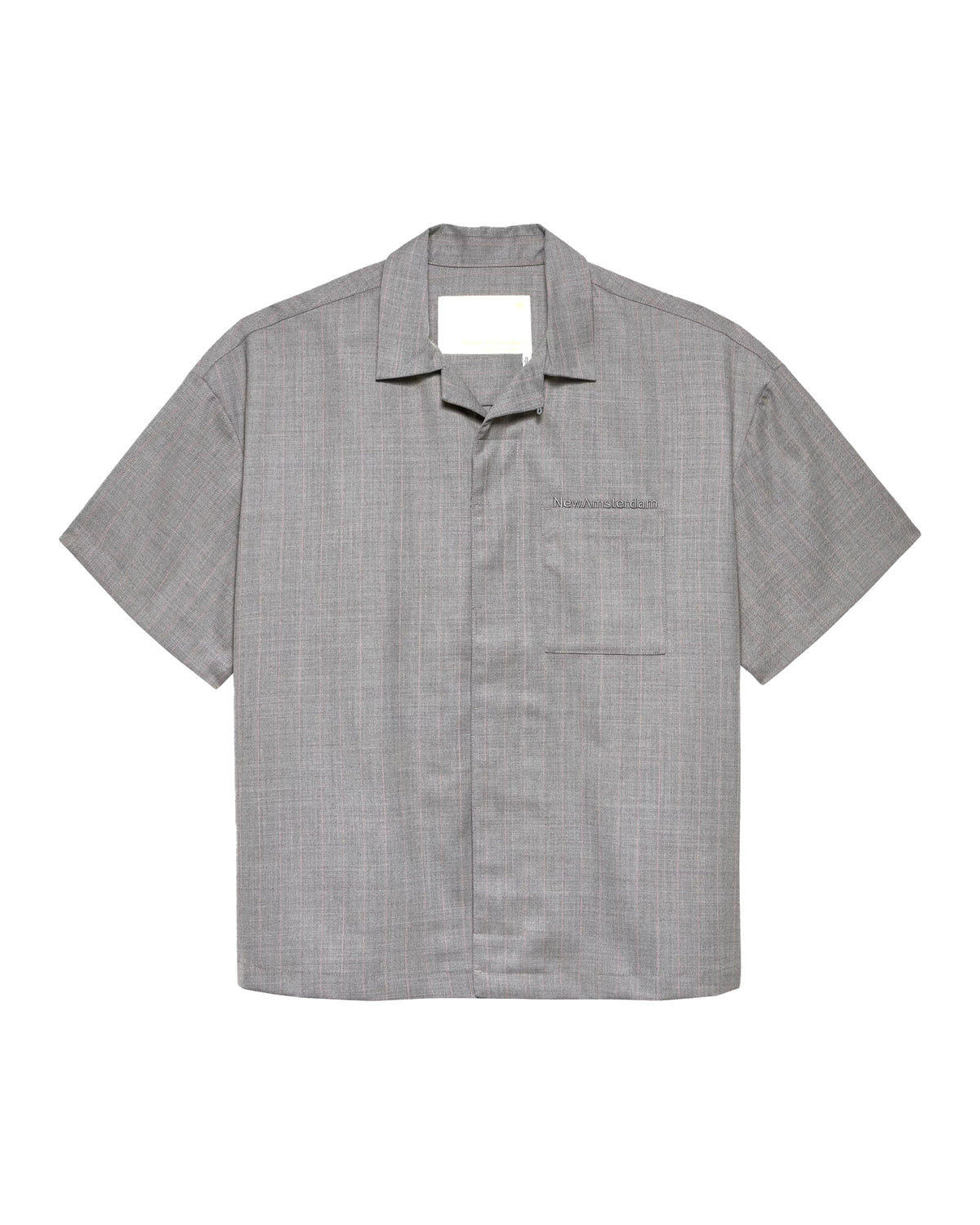 Camicia Uomo New Amsterdam Surfassociation Wijk Shirt Wool Grigio