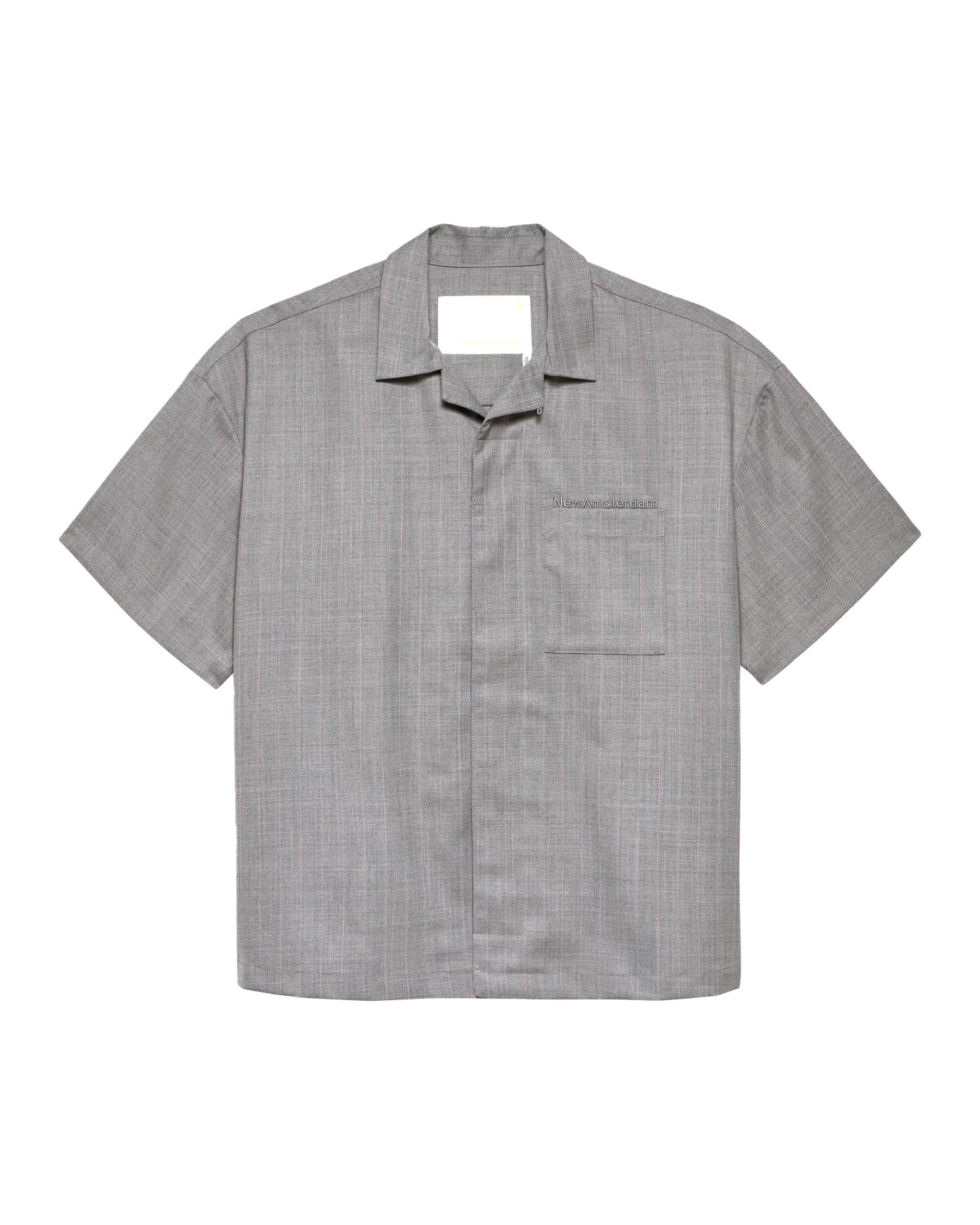Camicia Uomo New Amsterdam Surfassociation Wijk Shirt Wool Grigio