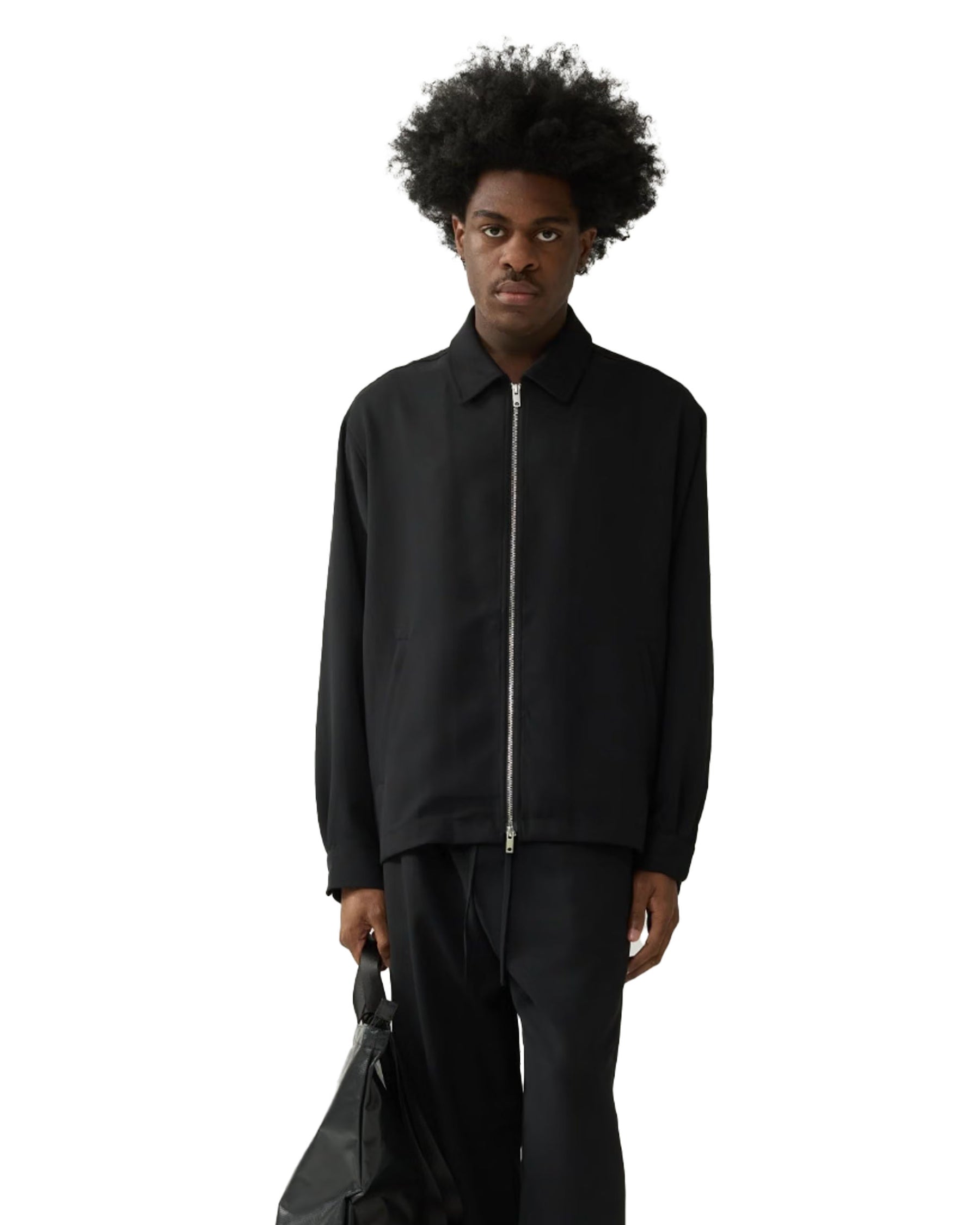 Camicia Uomo New Amsterdam Surfassociation Zip Up Shirt Nero