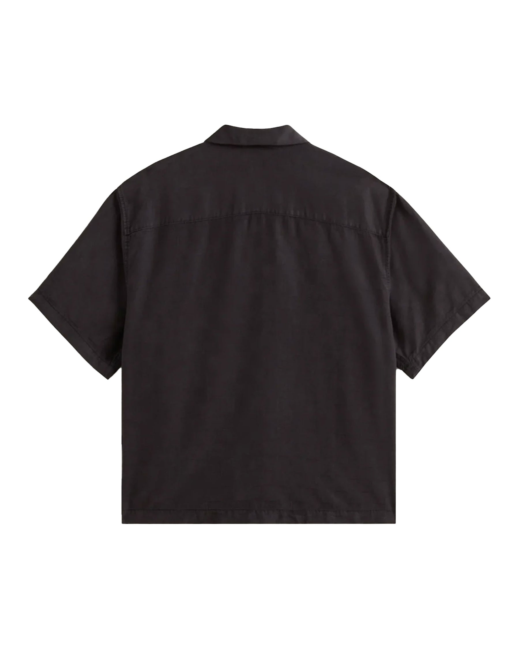 Vans Van Doren Tencel Check Camp SS Shirt Men's Black