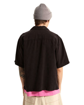 Vans Van Doren Tencel Check Camp SS Shirt Men's Black