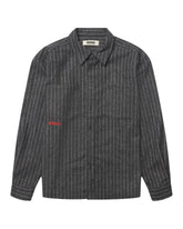 Camicia Uomo Woodbird WBBuzo Herringbone Shirt Dark Grey