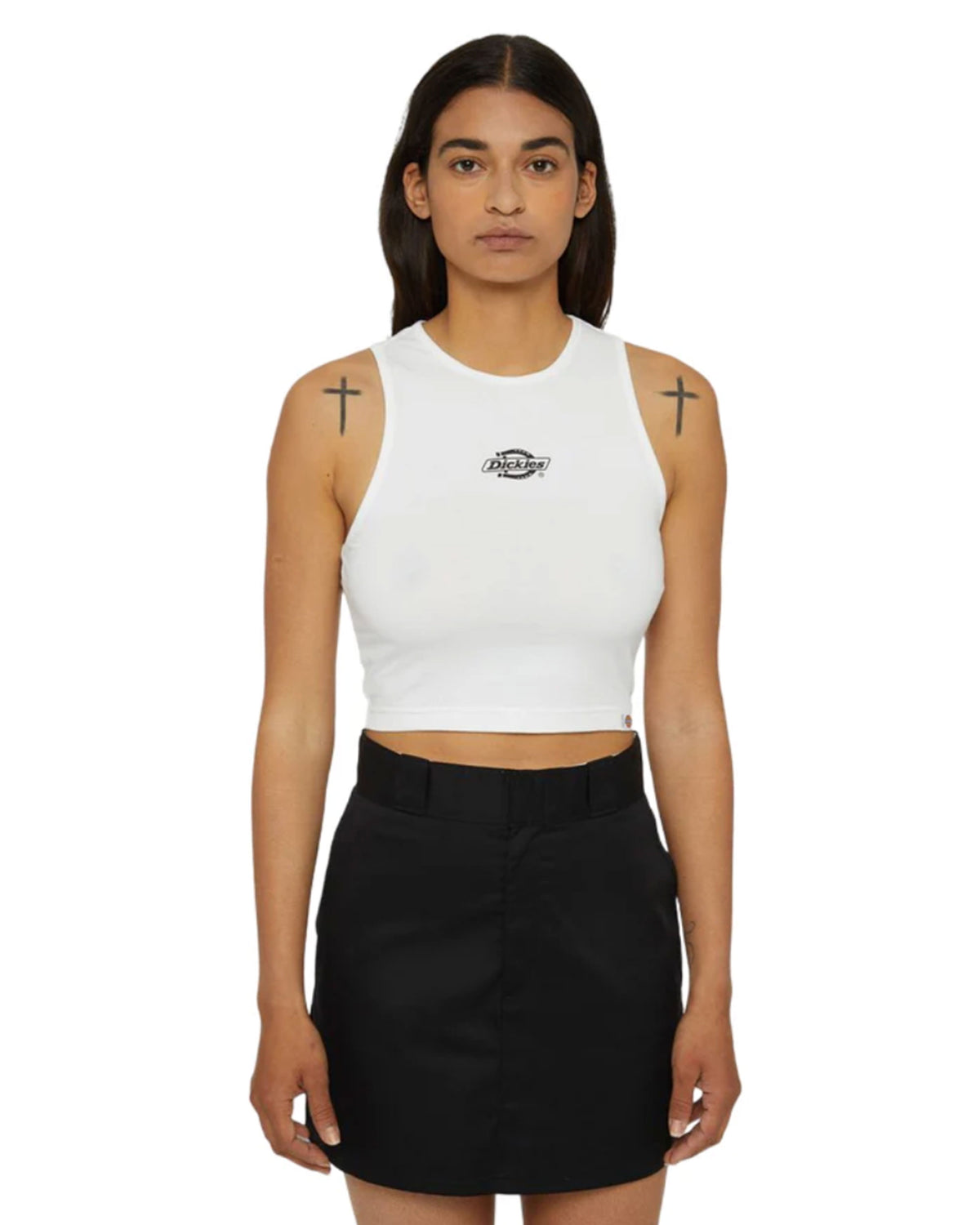 Woman's Dickies Powers Vest W White