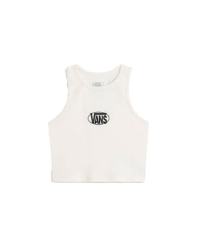 Vans Oval Logo Tank Egret Women's Tank Top White