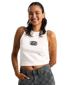 Vans Oval Logo Tank Egret Women's Tank Top White