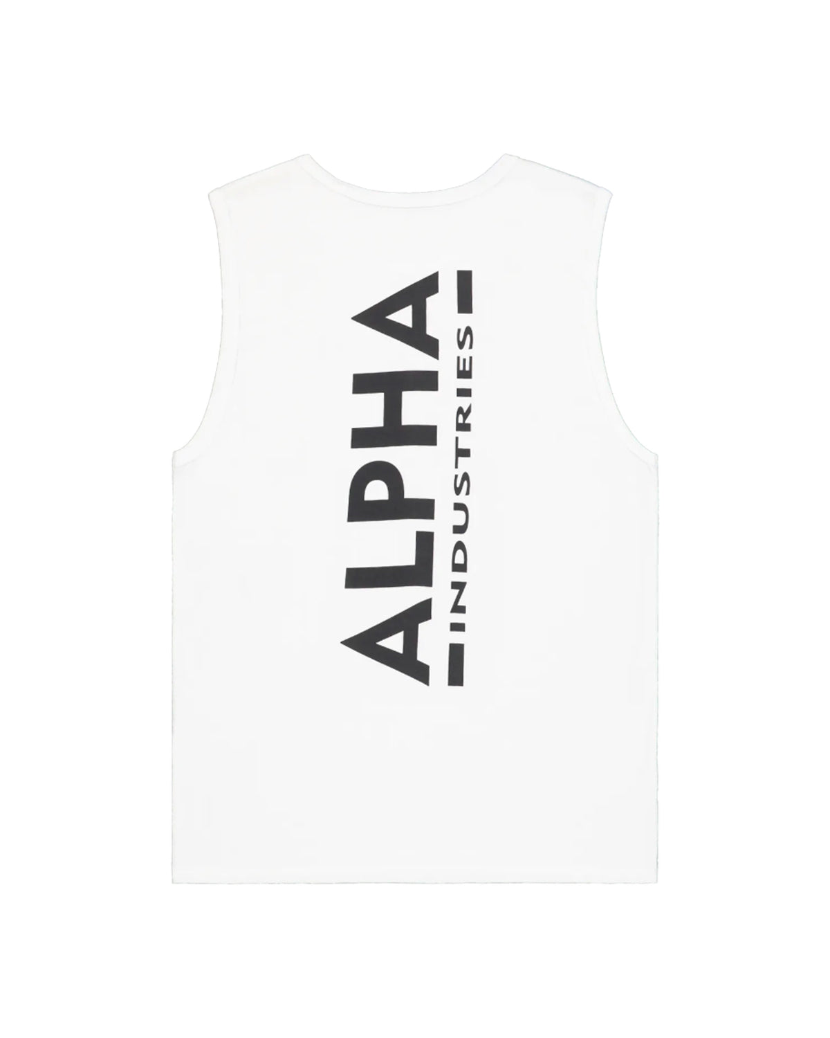 Canotta Uomo Alpha Industries Backprint Tank Bianco