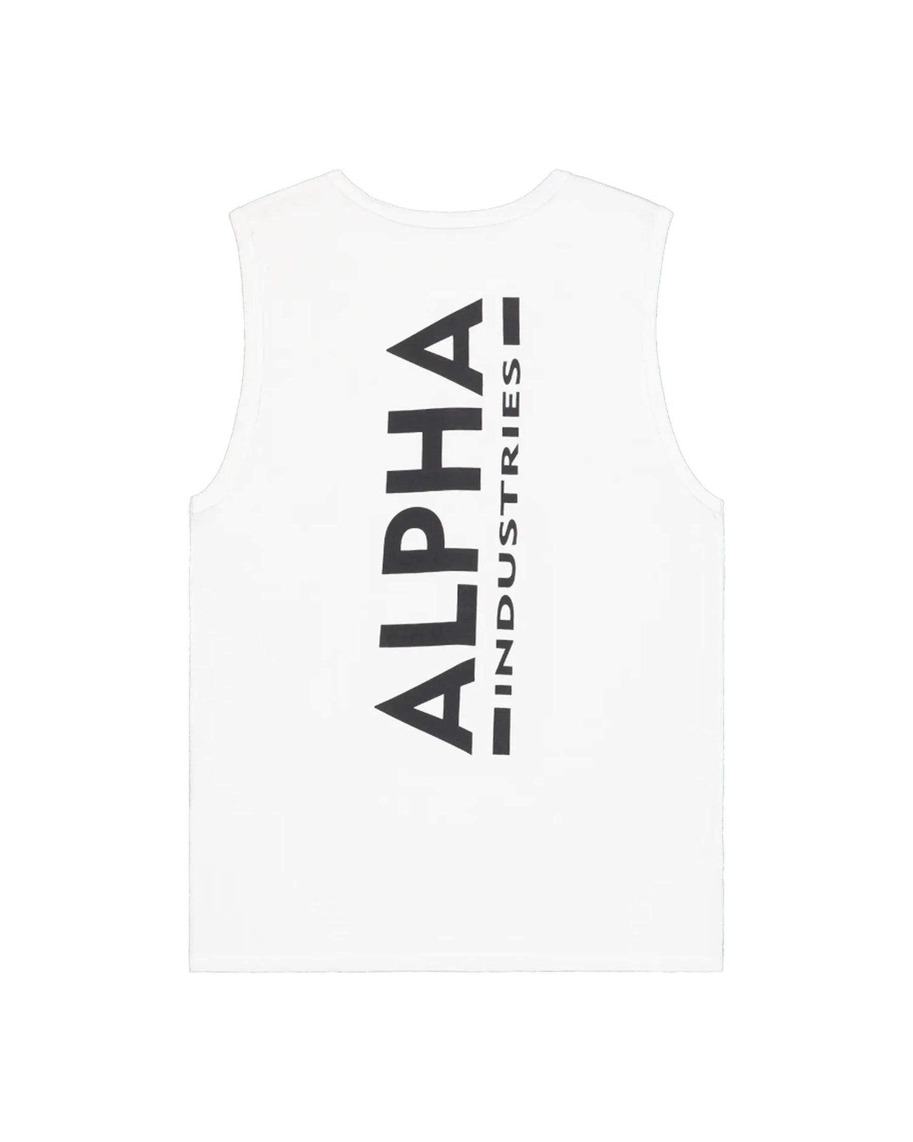 Canotta Uomo Alpha Industries Backprint Tank Bianco