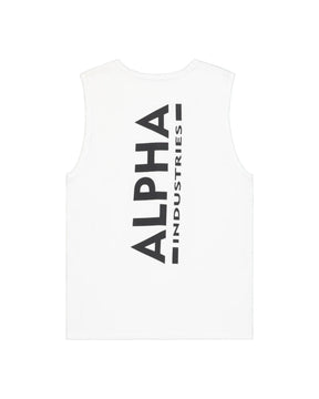 Canotta Uomo Alpha Industries Backprint Tank Bianco