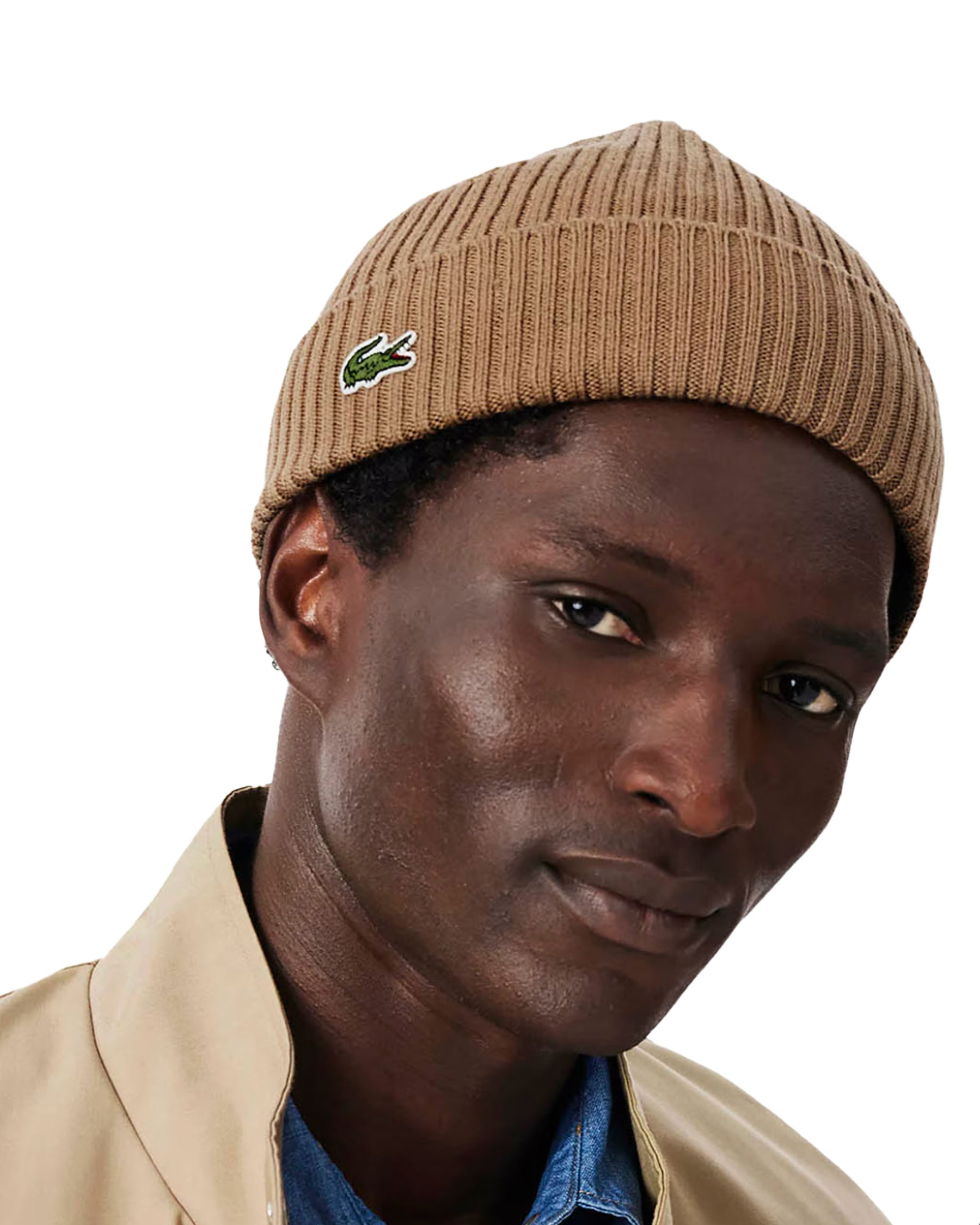 Cappello Beanie Lacoste Beige