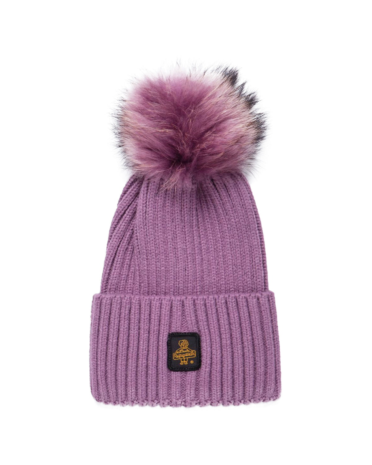 Woman's Hat Refrigiwear Snow Flake Pon Pon Violet