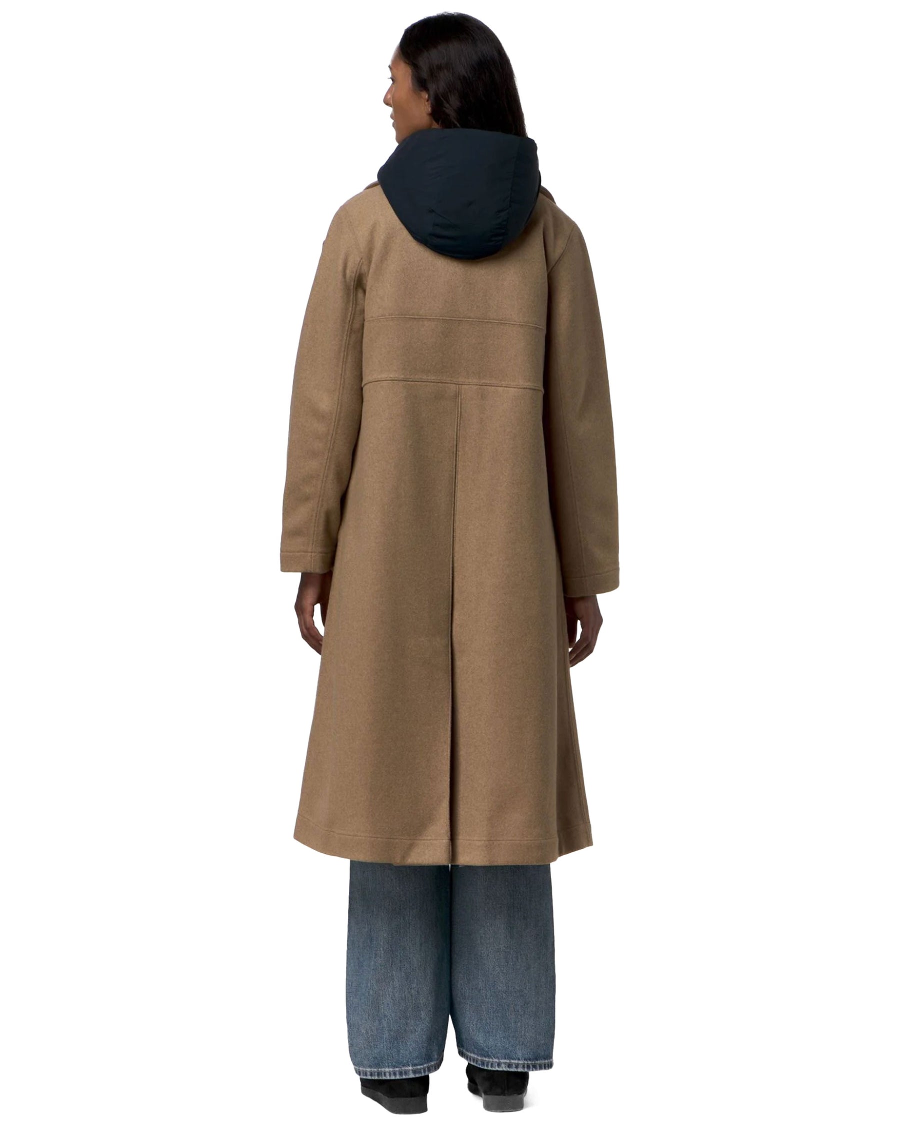 Cappotto Lana Donna K-Way Wool Nylon Beige