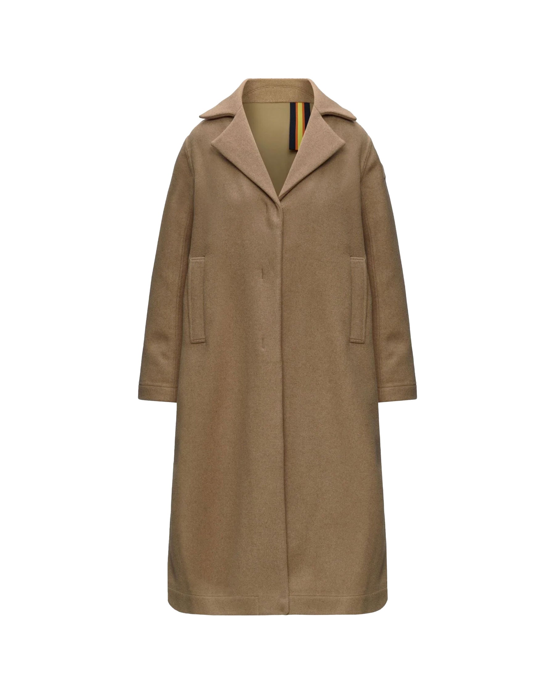 Cappotto Lana Donna K-Way Wool Nylon Beige
