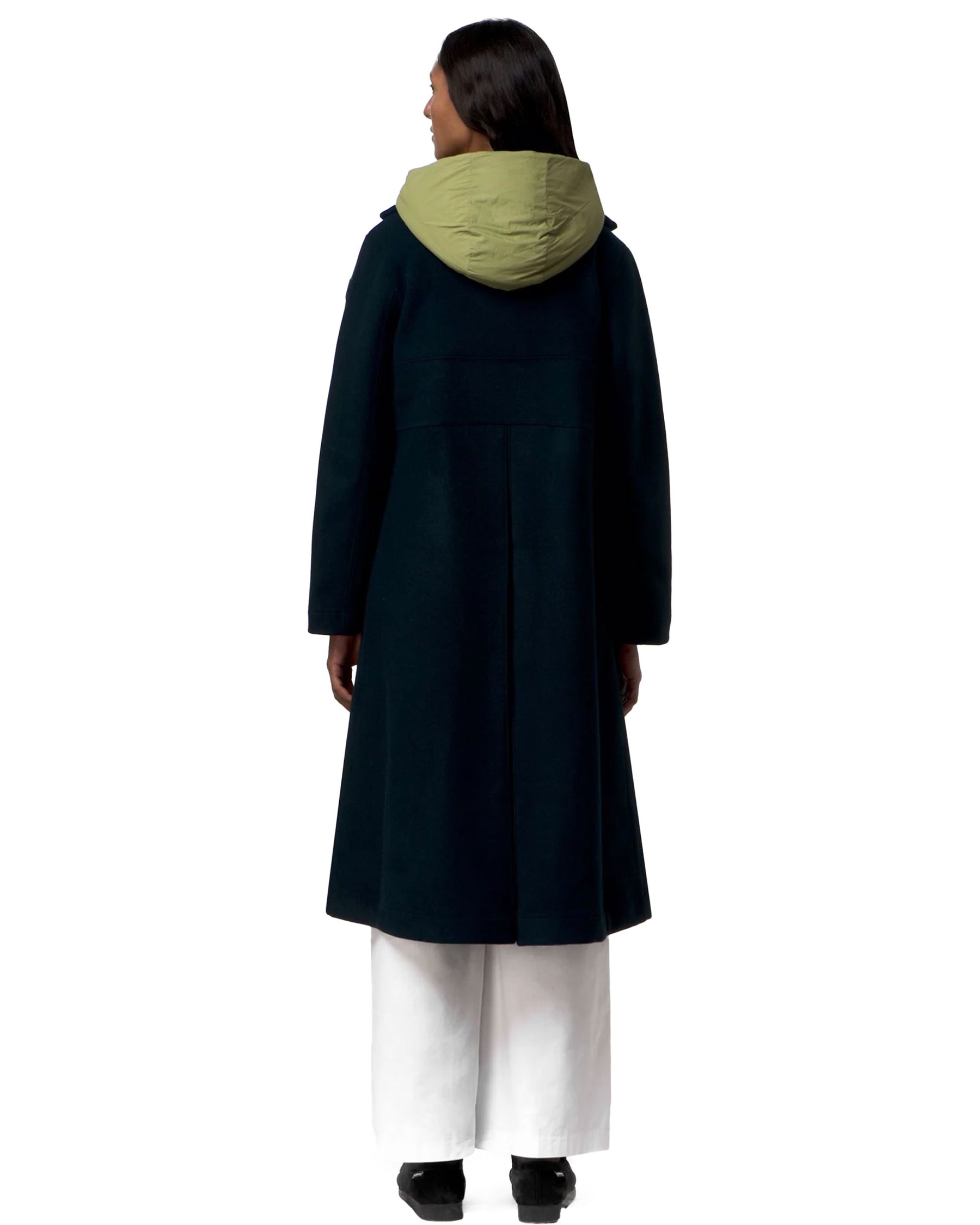 Cappotto Lana Donna K-Way Wool Nylon Blu
