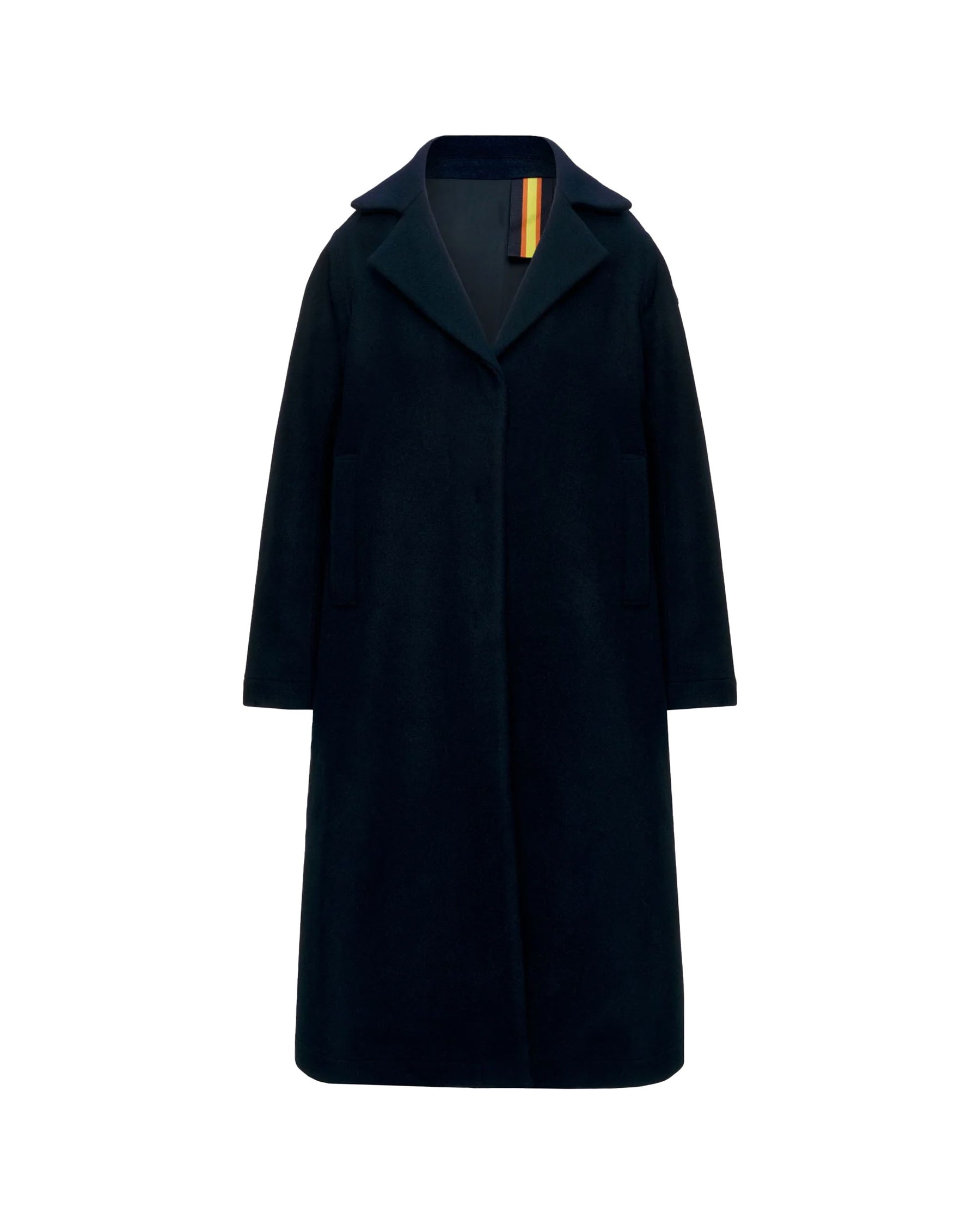 Cappotto Lana Donna K-Way Wool Nylon Blu