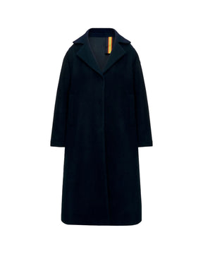 Cappotto Lana Donna K-Way Wool Nylon Blu