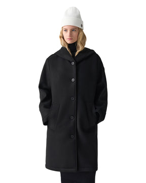 Cappotto Lungo Donna Colmar Originals In Panno Nero