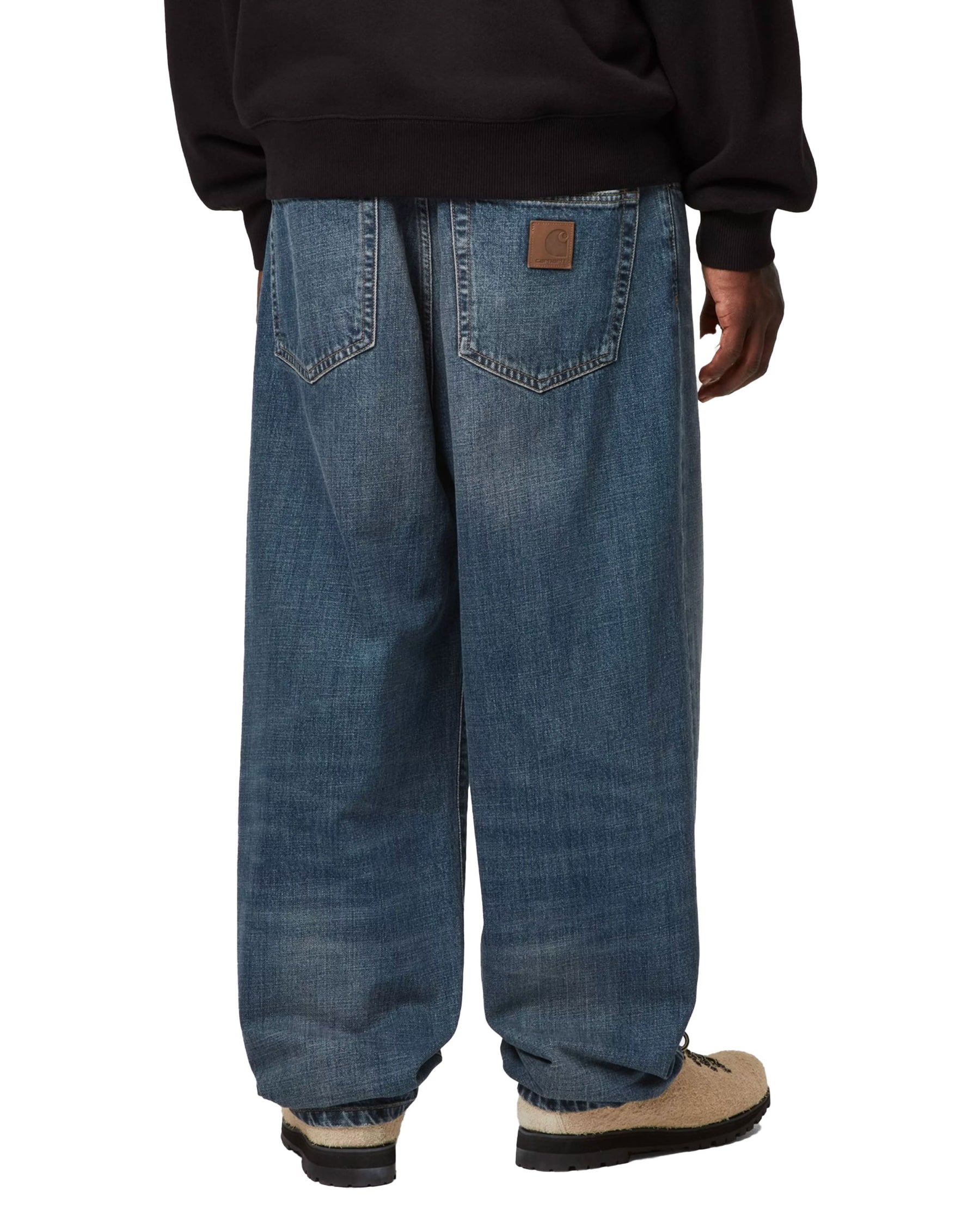 Carhartt Wip Aaron Pant Blue Dark Used Wash