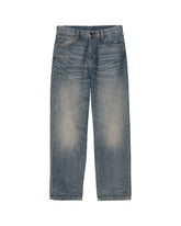 Carhartt Wip Aaron Pant Blue Worn Used Wash