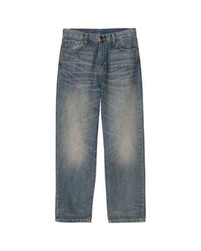 Carhartt Wip Aaron Pant Blue Worn Used Wash