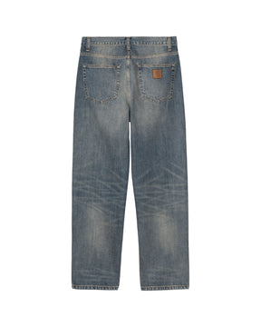 Carhartt Wip Aaron Pant Blue Worn Used Wash