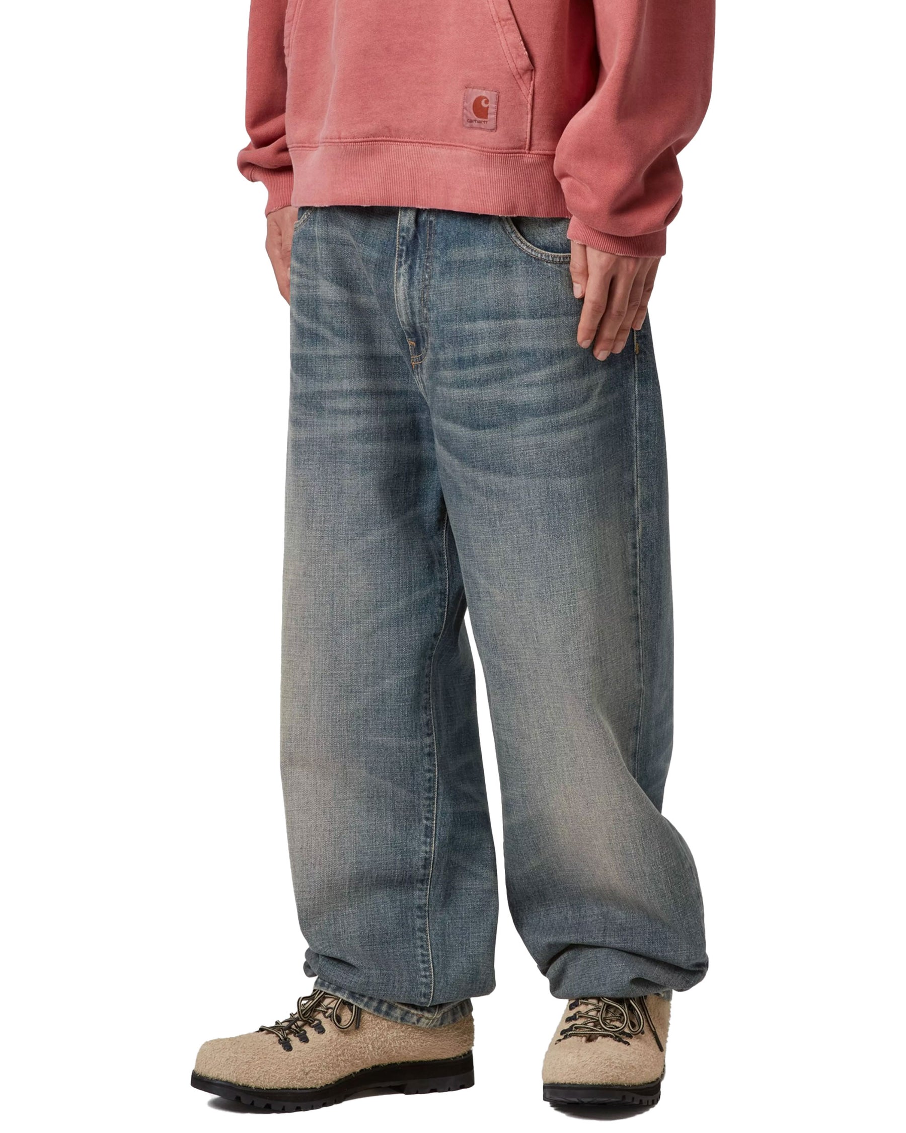 Carhartt Wip Aaron Pant Camano Blue Worn Stone Wash