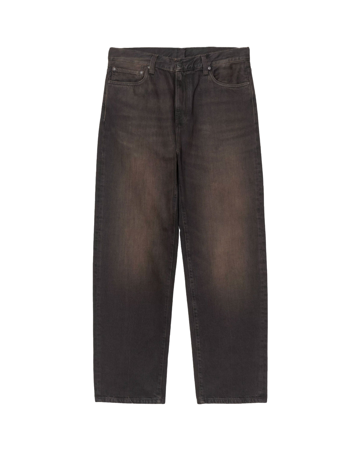 Carhartt Wip Aaron Pant 'Camano' Denim Black Tobacco used wash