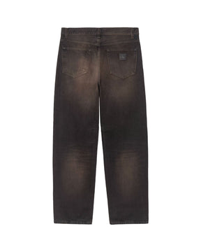 Carhartt Wip Aaron Pant 'Camano' Denim Black Tobacco used wash