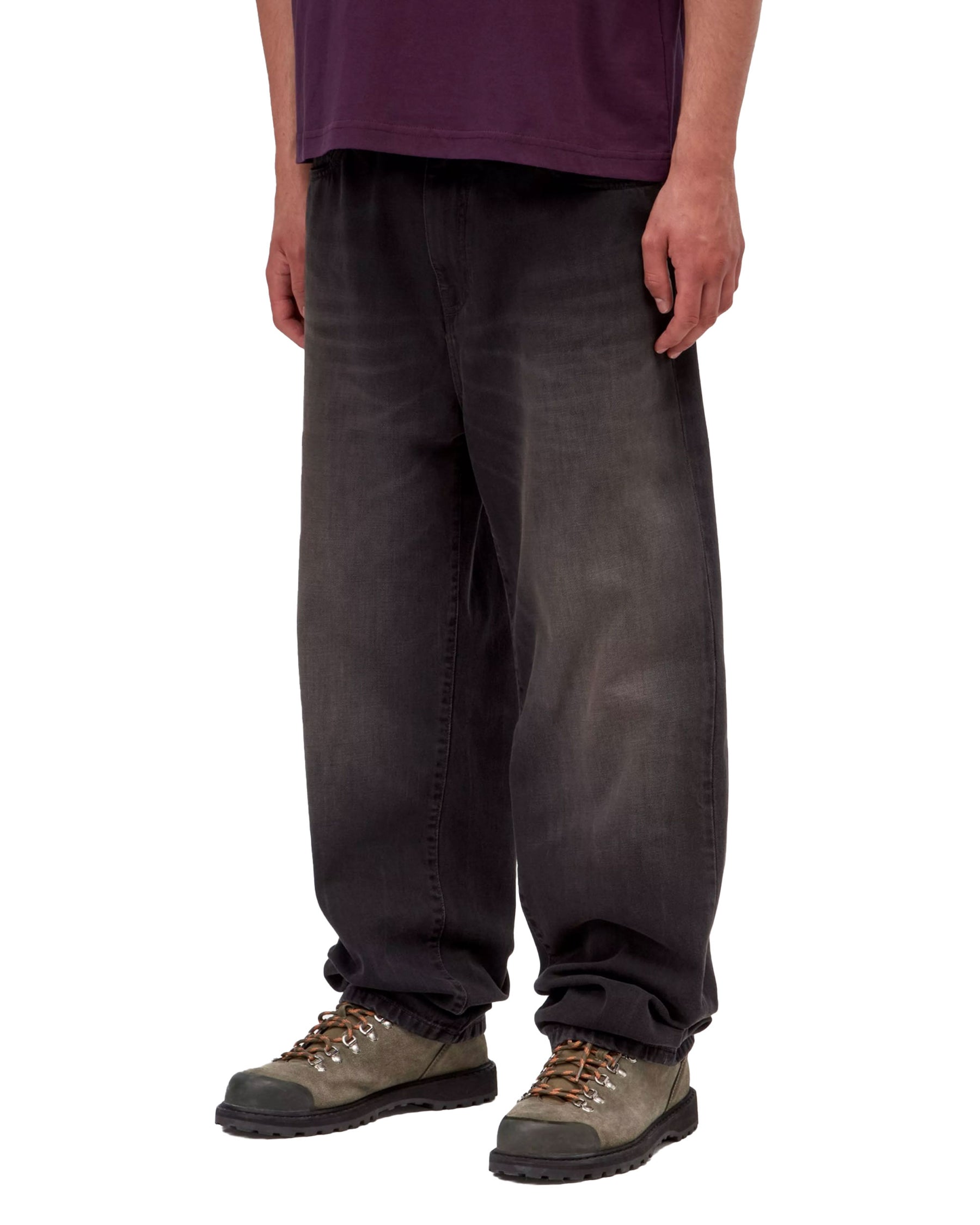 Carhartt Wip Aaron Pant 'Camano' Denim Black Tobacco used wash